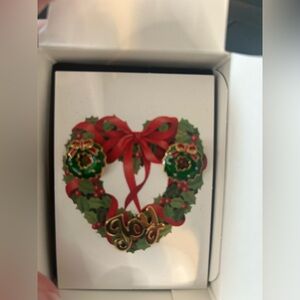 Vintage 1998 Avon Holiday Jewelry | Earrings & Pin